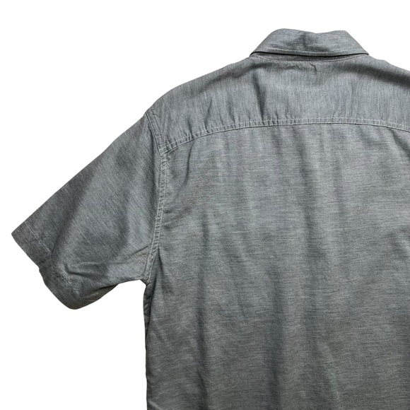 Faherty Men’s Short Sleeve Cotton Tencel Button Down in Gray Size S - Picture 5 of 11